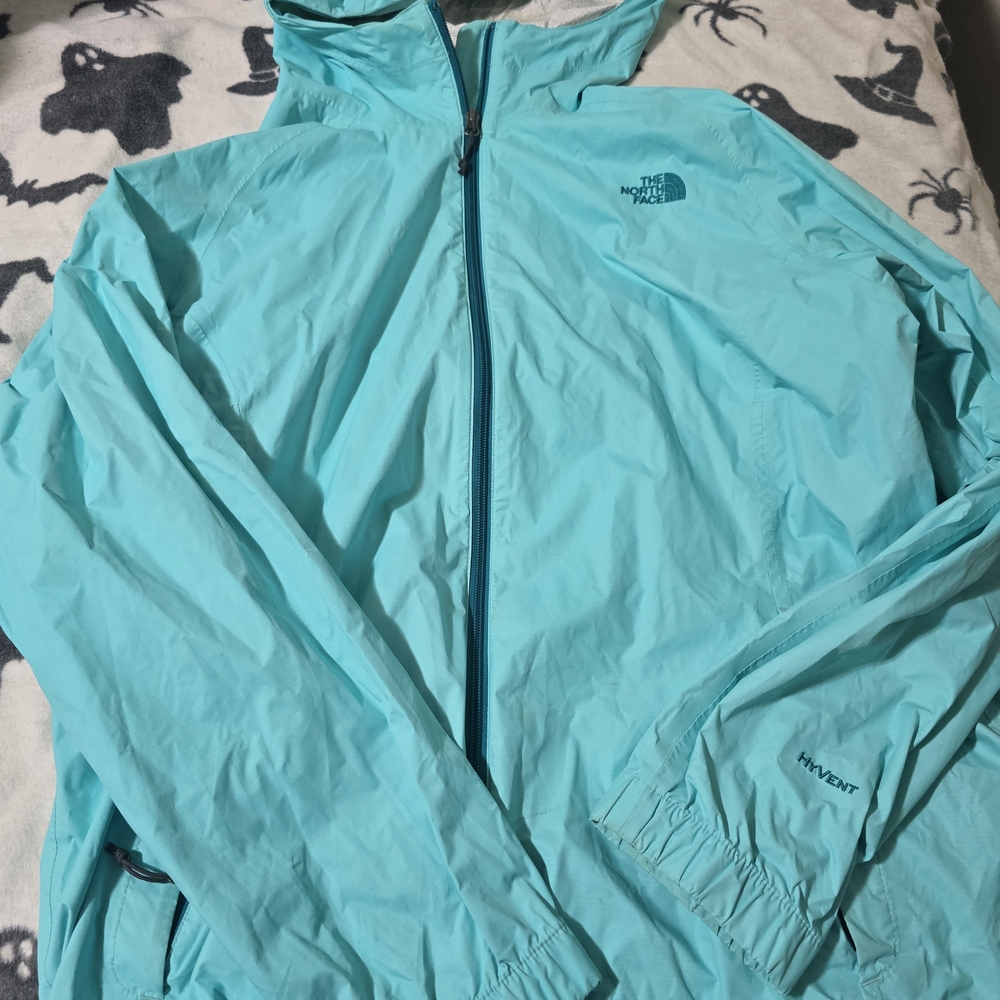 The North Face Aqua Blue Windbreaker Jacket